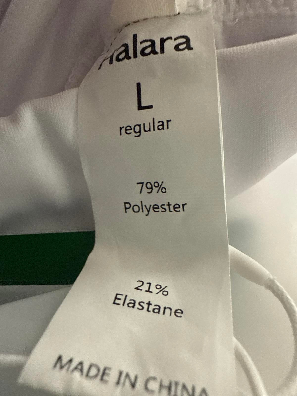 NWT Halara Flex™ Mid Rise Pocket Work White Pants Size Large