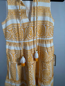 NWT Vince Camuto Women's Cotton Mosaic Tassel-Tie Dress Size 2