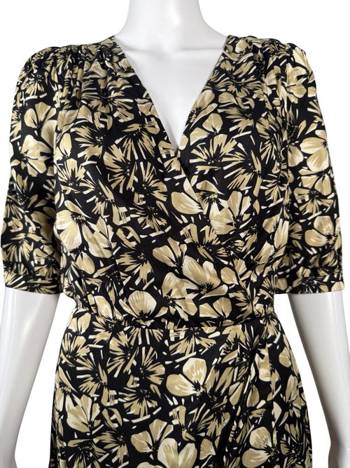 NWT The Kooples Twill Flowers Dress (French Size 2) $365 MRSP
