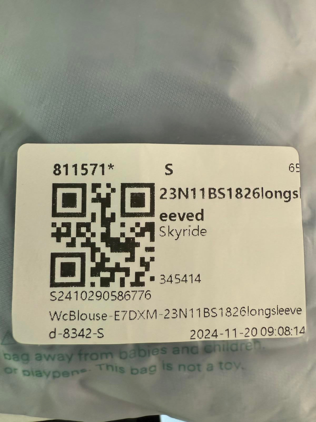 NWT Halara keyhole back long sleeve blouse Skyline S