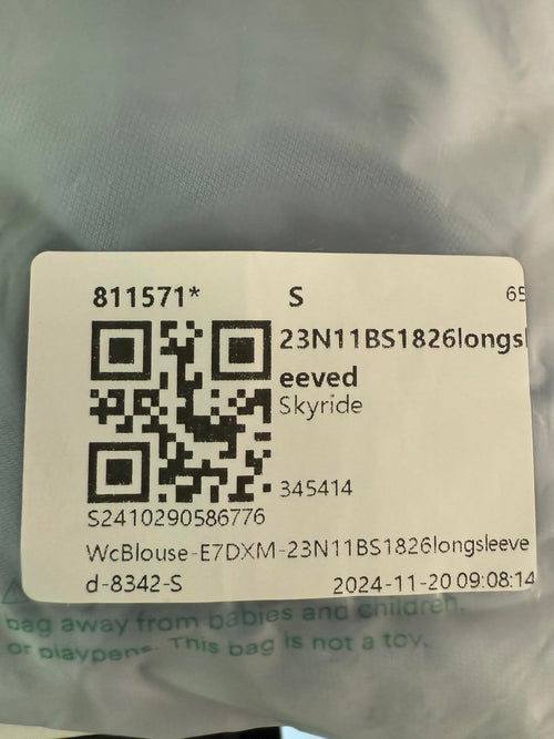 NWT Halara keyhole back long sleeve blouse Skyline S