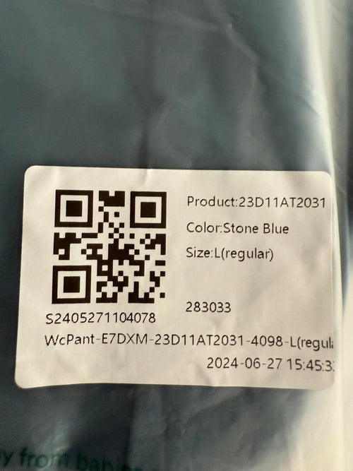 NWT Halara Breezeful High Waist Shirred Flowy Palazzo Casual Pants Stone Blue L