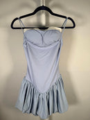 NWT Halara Light Blue Bubble Mini dress with built in bra & shorts XS