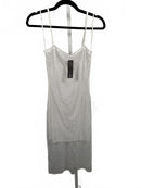 Lulus Memorable Glow White Fishnet Rhinestone Bodycon Midi Dress - S NWT