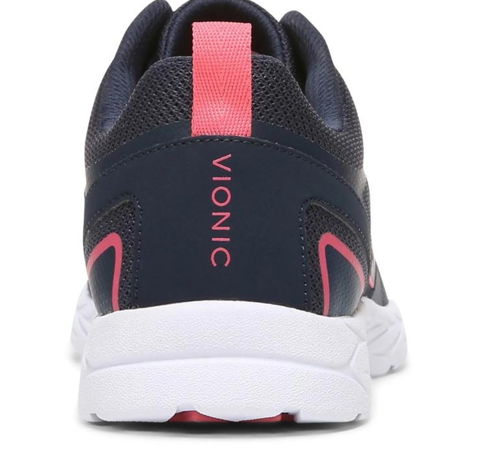 NWB Vionic Miles II Women's Walking Shoes Navy Pink Wide Size 5