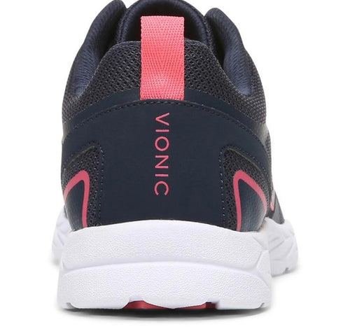 NWB Vionic Miles II Women's Walking Shoes Navy Pink Wide Size 5