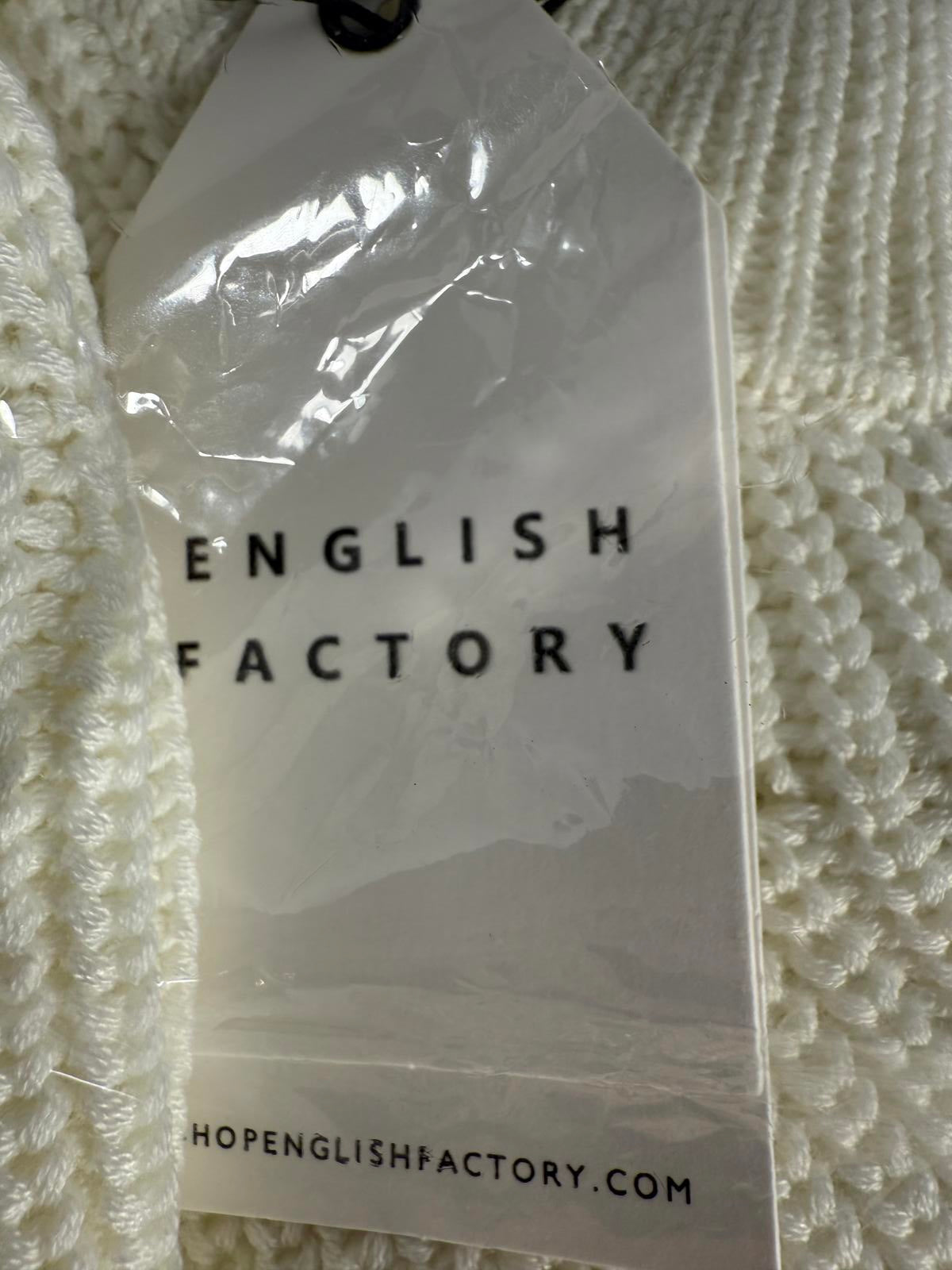 NWT English factory Puff Sleeve Sweater Ivory Size XS