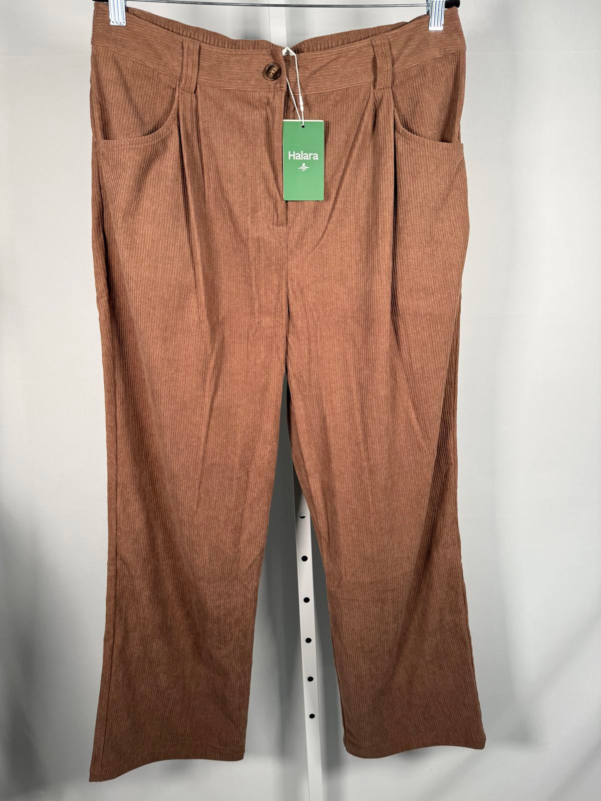 NWT Halara High Waisted Corduroy Casual Pants Acorn - Size XL