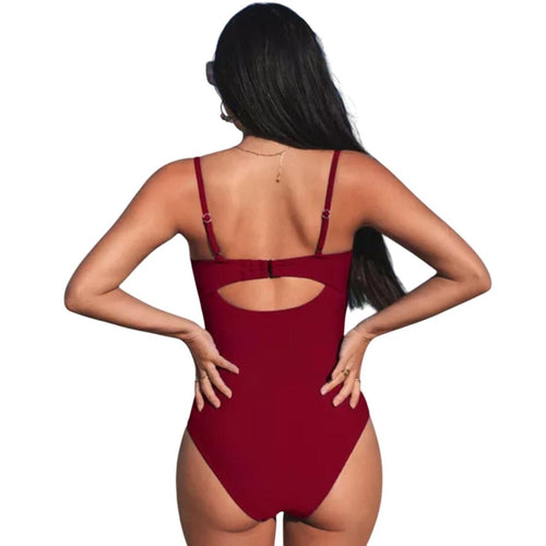 NWT Cupshe Ruching Cutout One Piece Swimsuit Size M