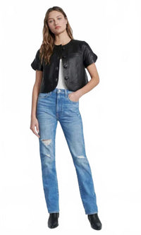 7 For All Mankind S28 Easy Slim Women's Blue Jeans in Dream/Destroy