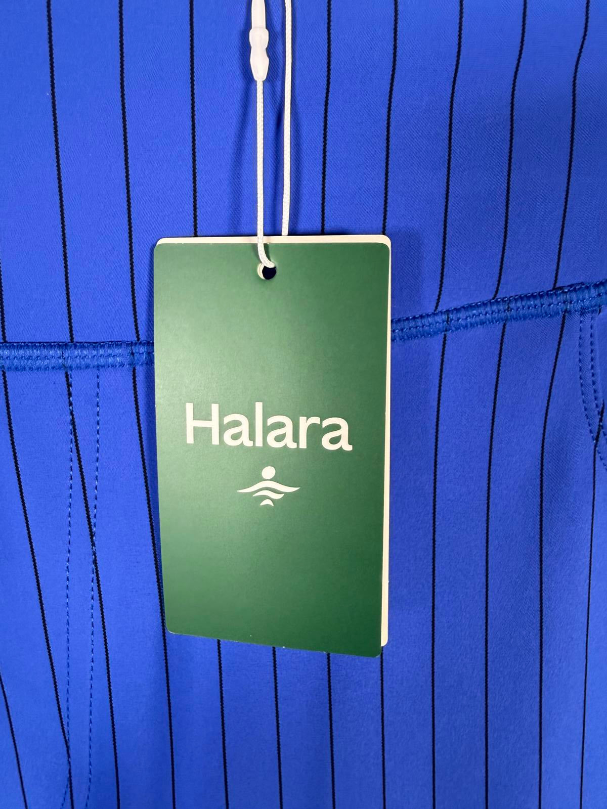 NWT Halara Women's Casual Blue Pinstripe Pants 7/8 Length Size XL