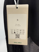 NWT Halara Mesh Overlay Tank with Criss Cross Straps in Back Black S