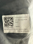 NWT Halara Funnel Neck Long Sleeve Flare Maxi Casual Dress Darl GRAY Floral S