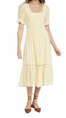 NWT REVOLVE Lost + Wander Sweet Summer Daze Midi Dress Yellow - Small