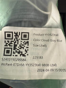 NWT Halara Mid Rise Zipper Pocket Corduroy Casual Pants Cloud Gray Blue Size L