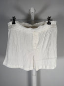 NWT Revolve You Say Henley Ruffle Shortie Set White Small