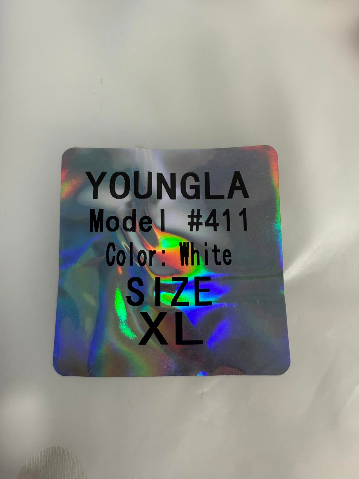 NWT YOUNGLA 411 PERFECT TEE - STRAIGHT BOTTOM SIZE XL