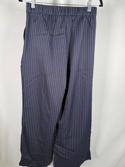 NWT Halara High Waisted Zipper Pocket Wide Leg Striped Work Pants Size - M
