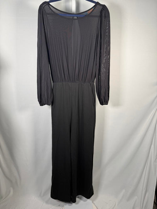 NWT Halara SoftlyZero Long Sleeve Keyhole Back 2-in-1 Pocket Wide Leg Jumpsuit S