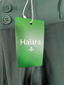 NWT Halara High Waisted Shirred Straight Leg Work Pants Dark Green M Petite