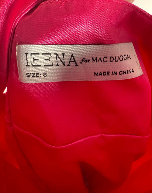 NWT Mac Duggal Fuchsia Bow Bubble Hem Mini Dress Size 8