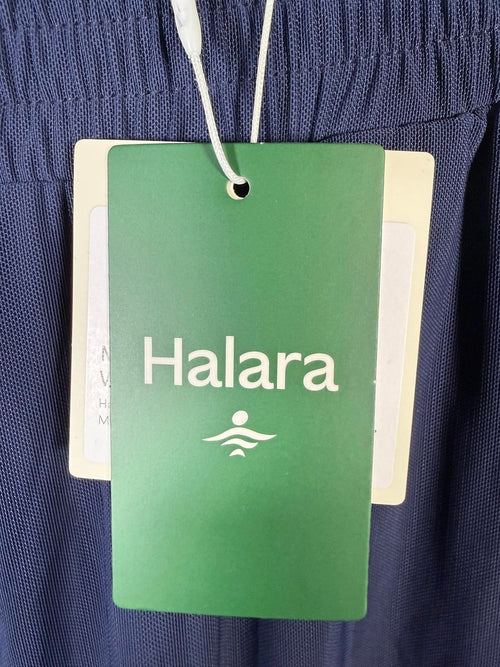 NWT Halara High Waisted Mesh Overlay Wide Leg Casual Pants Naval Academy S