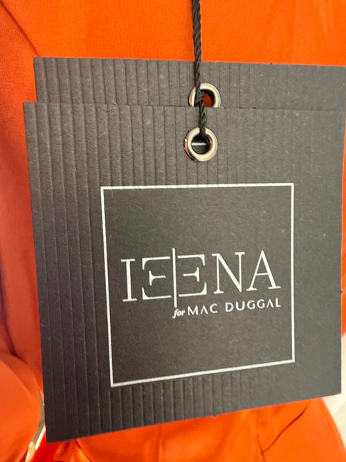 IEENA FOR MAC DUGGAL Short Puff Sleeve Faux Wrap Mini Dress Size 2