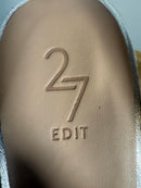 27 EDIT Naturalizer Jaselle Metallic Leather Ankle Strap Platform Sandals - 8.5