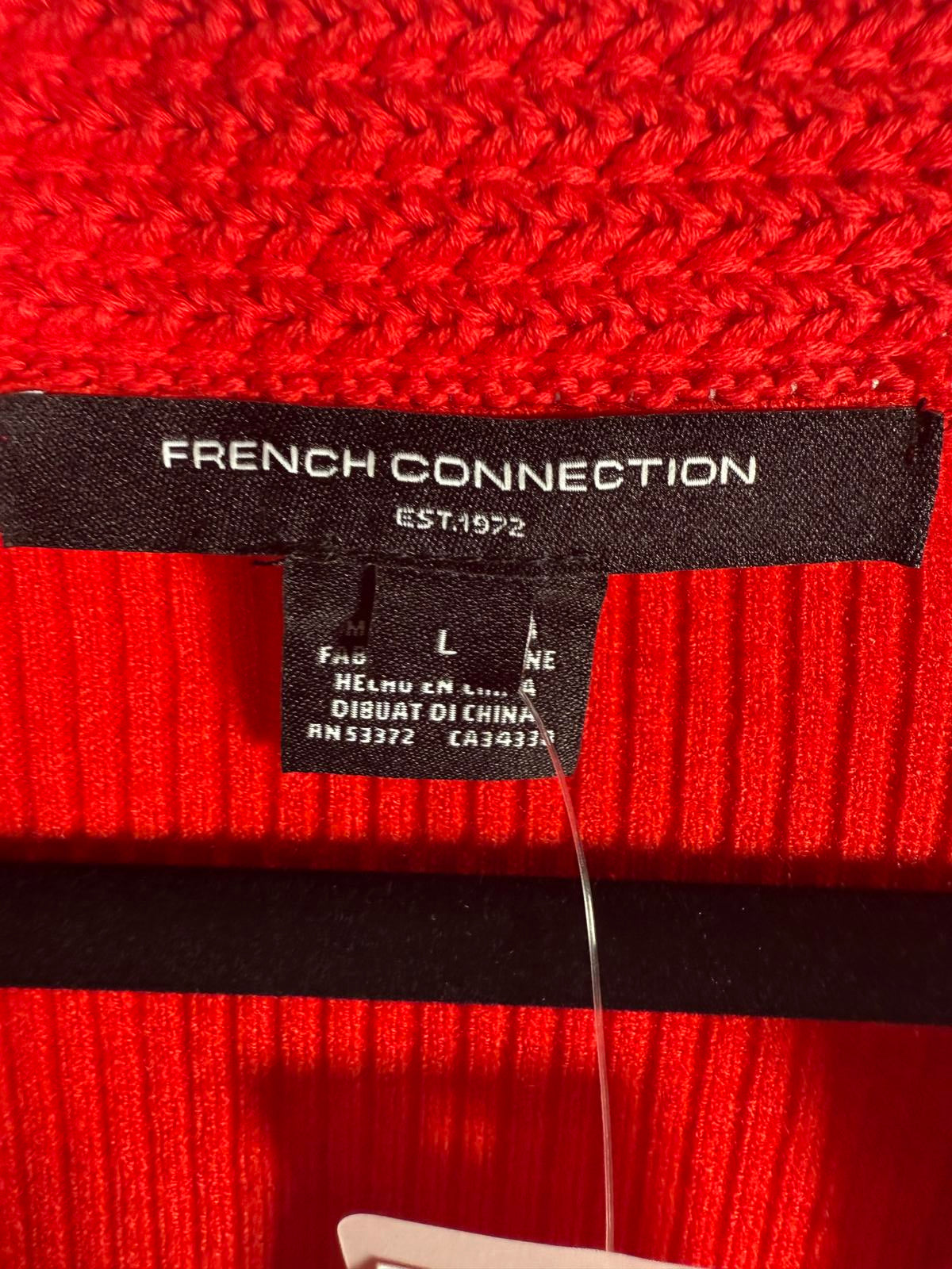 NWT FRENCH CONNECTION Women's Cosysoft V-neck Midi Dress In Red Size L