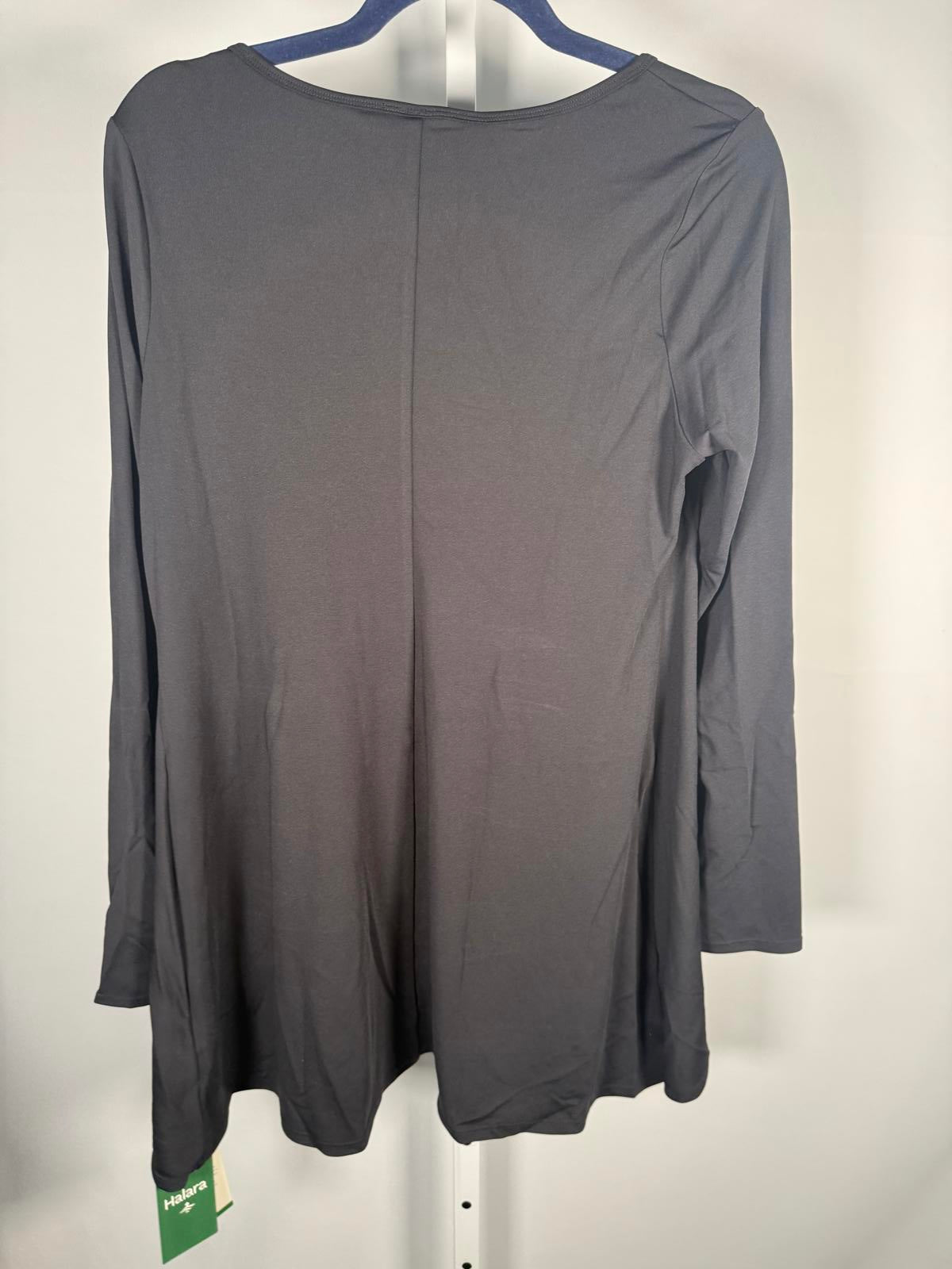 NWT Halara Round Neck Long Sleeve Casual Tunic Top Black L