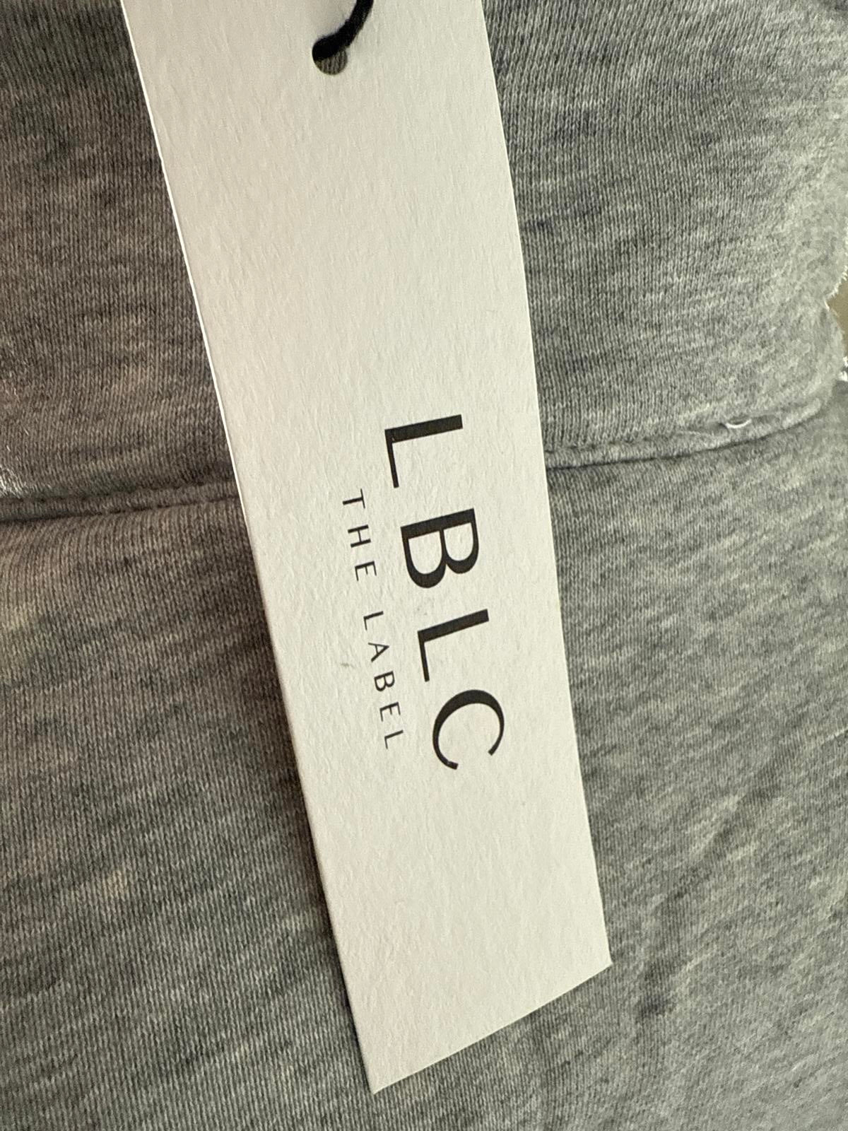 LBLC The Label Tamara V-Neck Sweatshirt Heather Grey Sweat Size XS