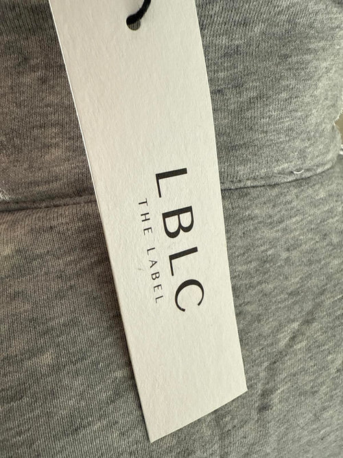 LBLC The Label Tamara V-Neck Sweatshirt Heather Grey Sweat Size XS