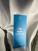 NWT Cupshe Women's Moss Green Ruffled One-Piece Swimsuit Size M