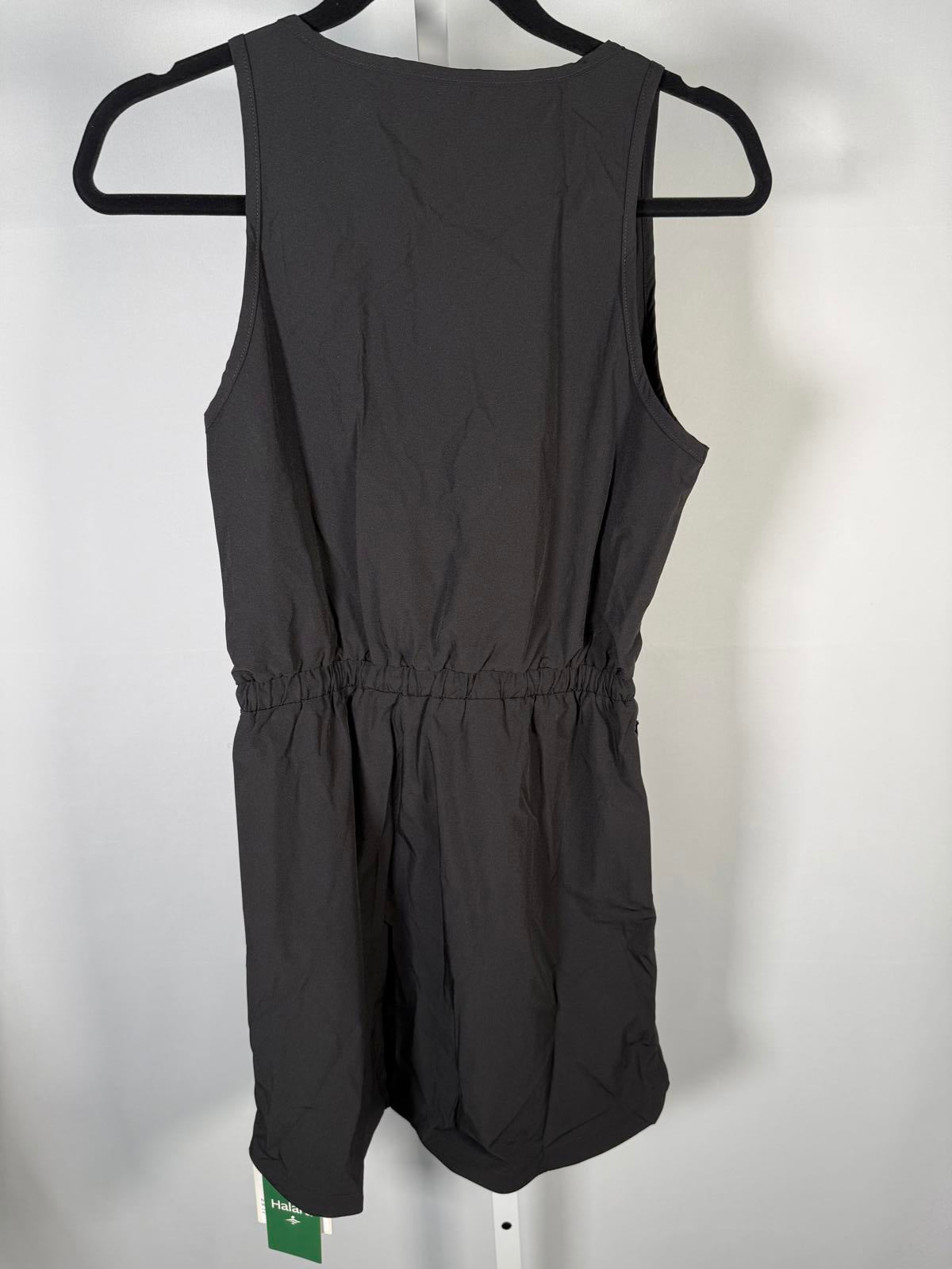 NWT Halara Women's Mini Dress Black Sleeveless with Front Zipper Size XS