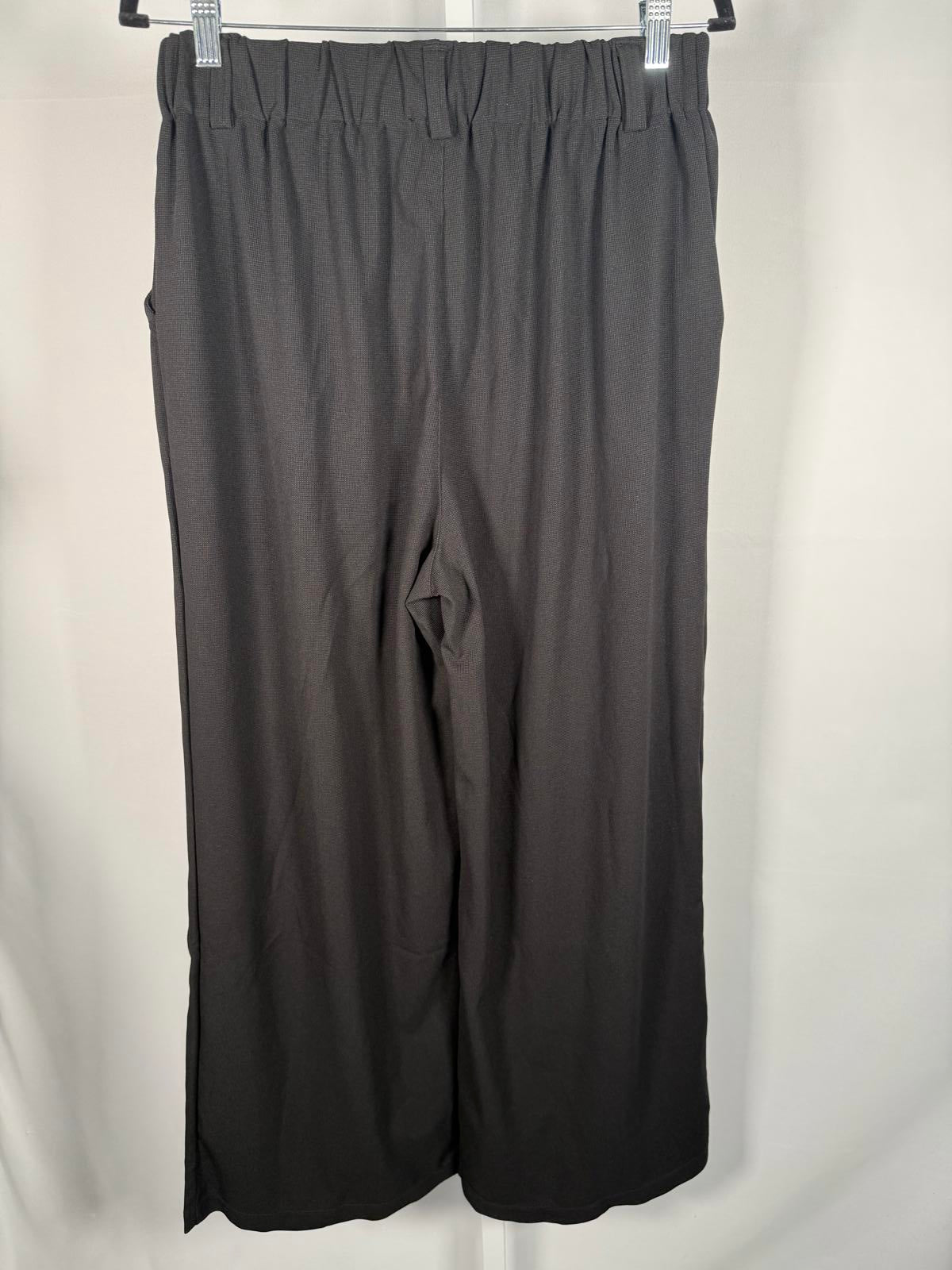 NWT Halara Flex™ High Waisted Pocket Wide Leg Waffle Work Pants Black Size L