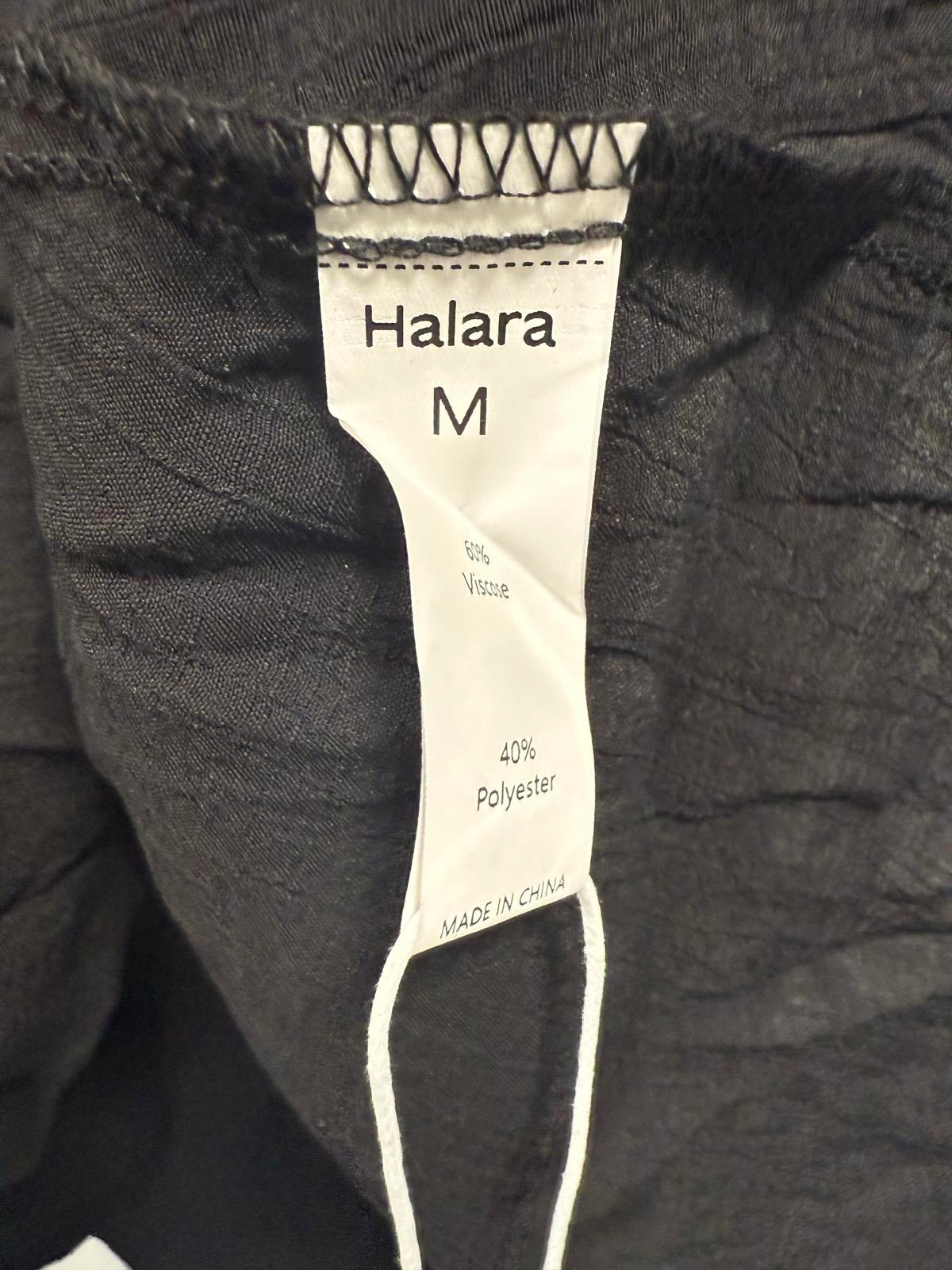 NWT Halara Deep V Neck Sleeveless Tie Back Pocket Flowy Dress Black -Size M