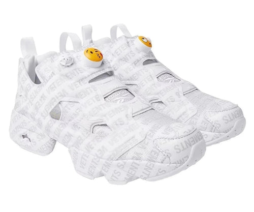 VETEMENTS x Reebok InstaPump Fury Emoji Sneakers White US 4 EU 34.5 NWB
