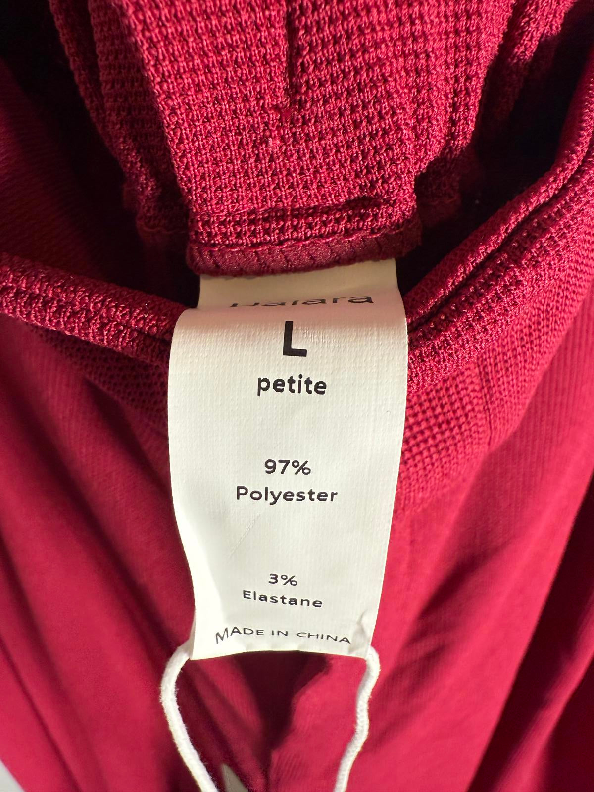 NWT Halara Flex™ High Waisted Side Pocket Wide Leg Waffle Work Pants L Petite