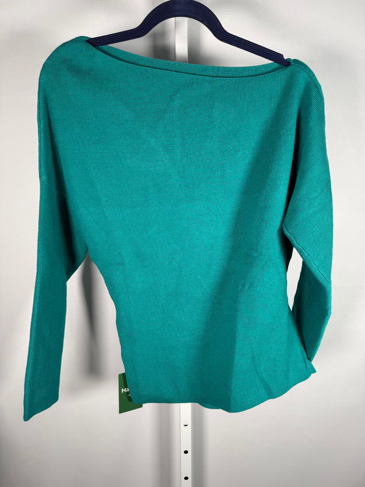 NWT Halara Off Shoulder Long Sleeve Work Sweater Green Size Small