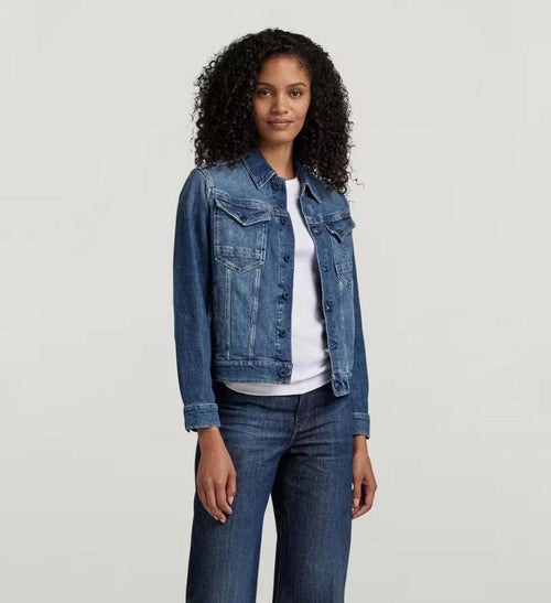 NWT G-Star RAW Arc 3D Denim Jacket Women’s Faded Santorini Stretch Size Small
