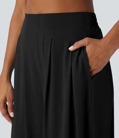 NWT Halara Breezeful High Waisted Shirred Wide Leg Palazzo Quick Dry Pant Size S