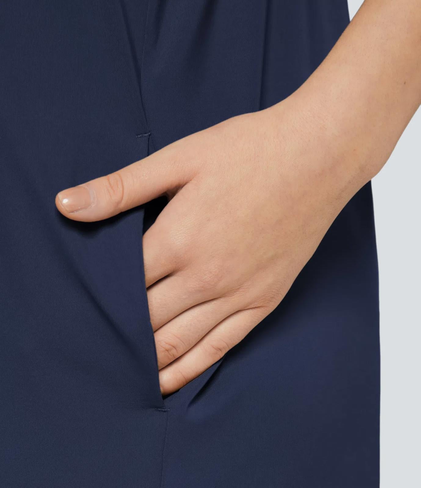 NWT Halara Spaghetti Pocket Solid Wide Leg Casual Jumpsuit Size M