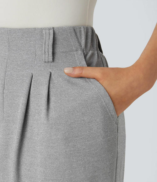 NWT Halara Flex High Waisted Pocket Wide Leg Waffle Work Pants Size L, Petite