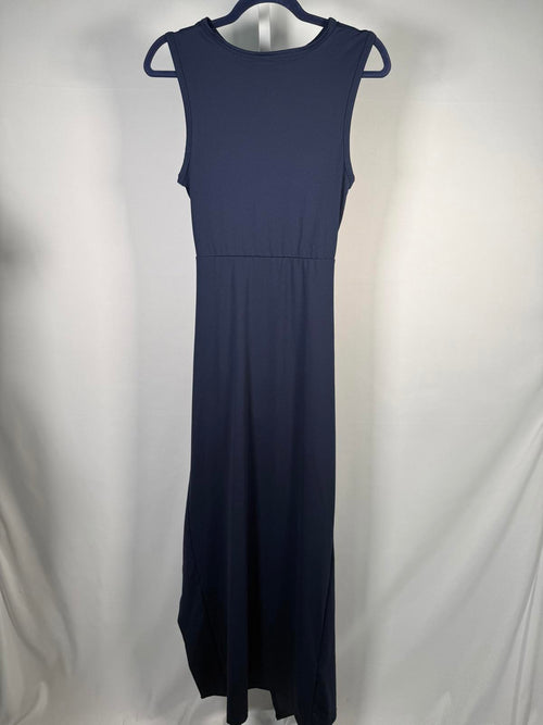 NWT Halara Round Neck Cut Out Ruched Drawstring Hem Bodycon Maxi Dress Size M