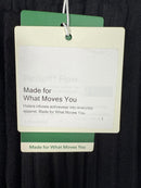 NWT Halara Ribbed Knit High Waisted Pockets Wide Leg Casual Pants Black S