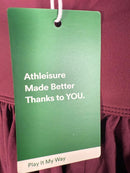 NWT Halara Breezeful High Waisted Split 2-in-1 Flowy Maxi Skirt Amaranth S