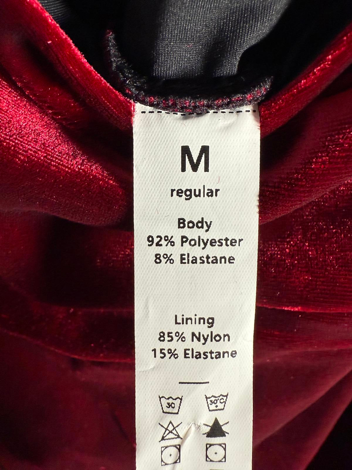 NWT Halara High Waisted High Low Crossover 2-in-1 Velvet Maxi Skirt Sangria M