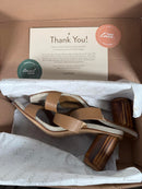 KAANAS Women's Otto Toe Ring Strappy Chunky Heels - 9