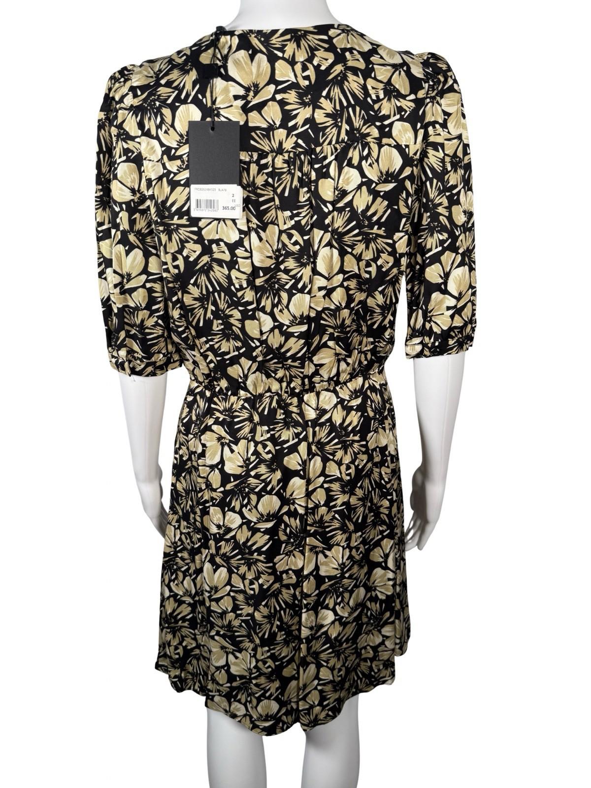 NWT The Kooples Twill Flowers Dress US Size Medium $365 MRSP