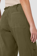 NWT Hudson Women's Drawstring Cargo Parachute Pants Green Size Medium